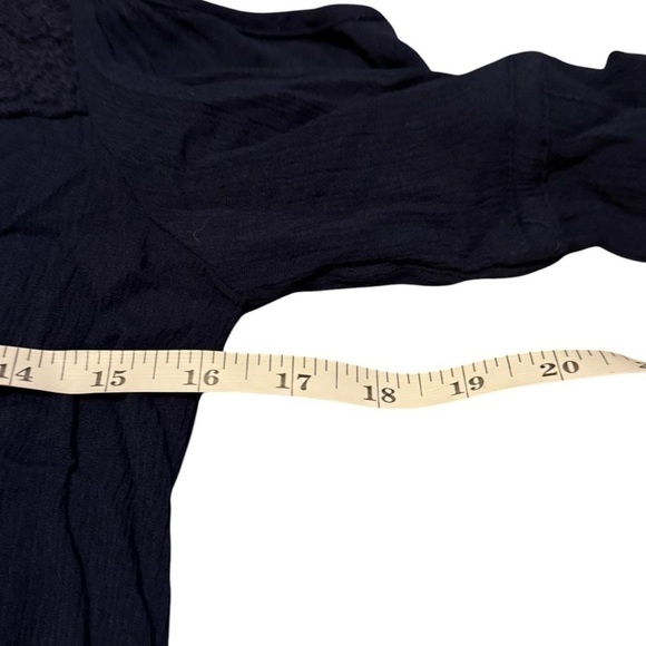 Blue Ruffled Cut Out Blouse - Picture 4 of 6